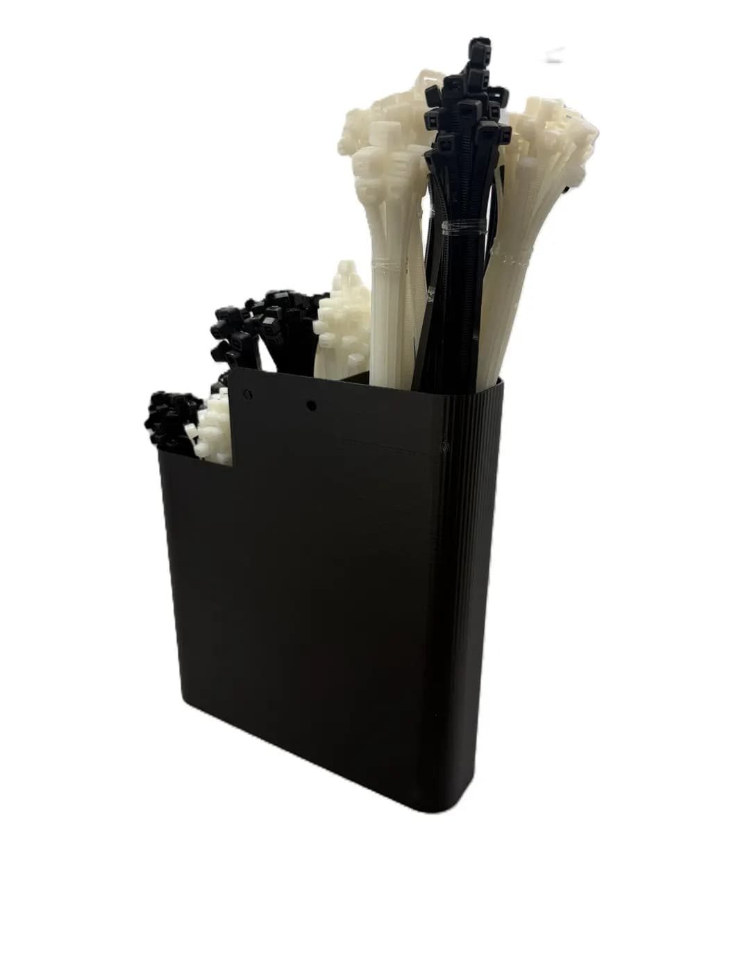 XL Extra Tall Large Black Cable Tie Holder Zip Tie Storage Wall Mount Organiser, view 6