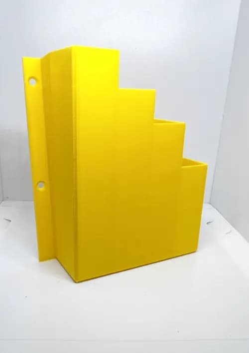 Yellow Cable Tie Holder Zip Tie Storage Rack Wall Mount Organiser Container UK, view 4