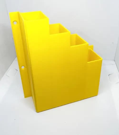Yellow Cable Tie Holder Zip Tie Storage Rack Wall Mount Organiser Container UK, view 5