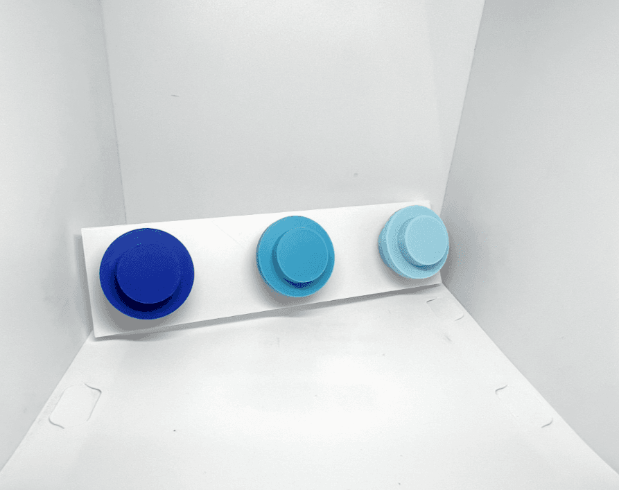3d Printed Lego inspired Stud Wall Coat Bag Rucksack Hook Hanger Tidy Organiser, view 8