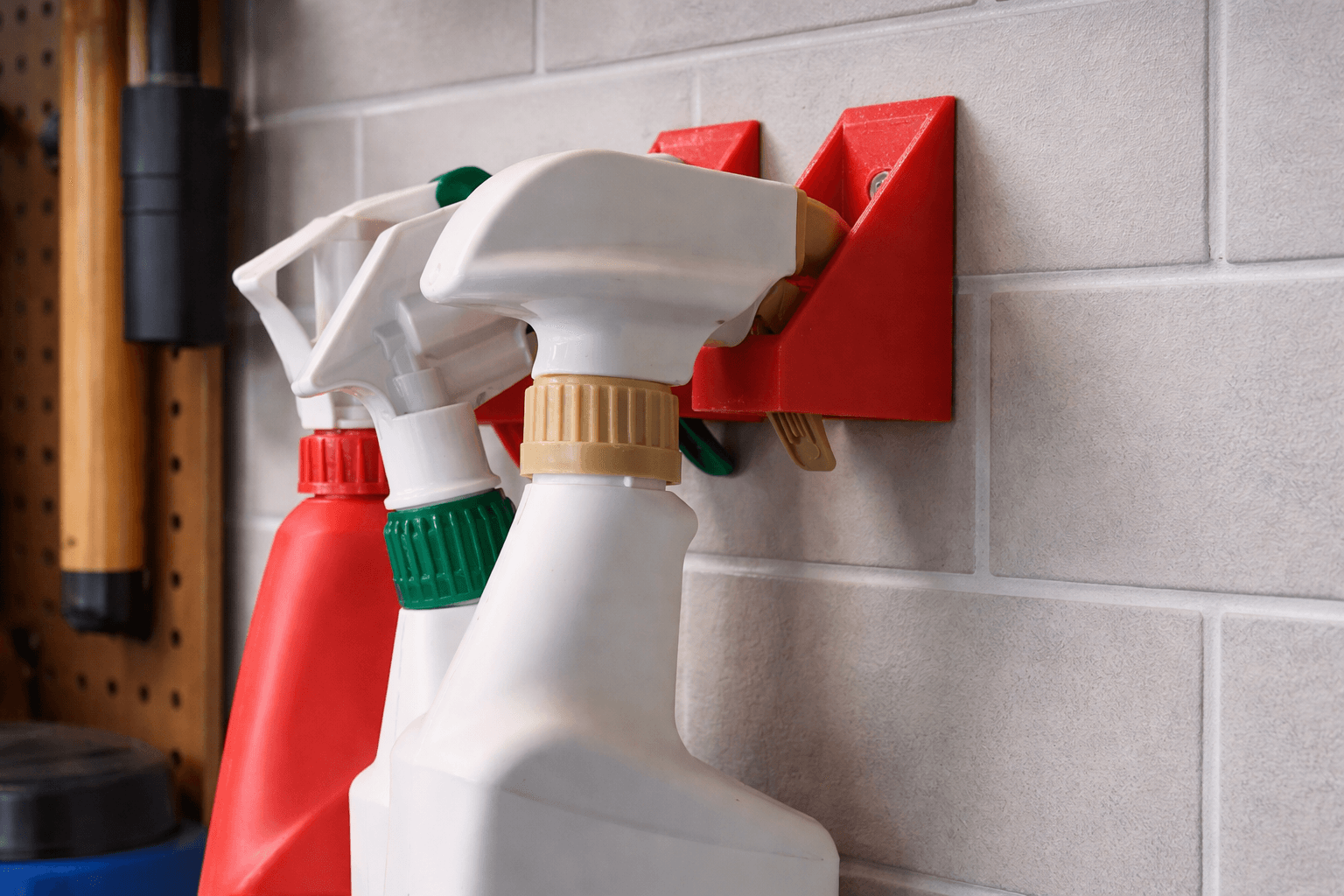 4pk Detailing Spray Bottle Storage Hook Wall Mounted Holder Hanger Any Colour, view 4