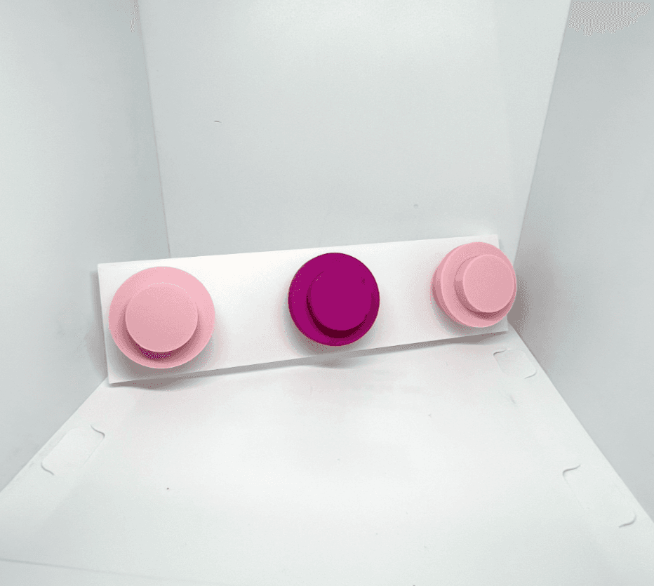 3d Printed Lego inspired Stud Wall Coat Bag Rucksack Hook Hanger Tidy Organiser, view 7