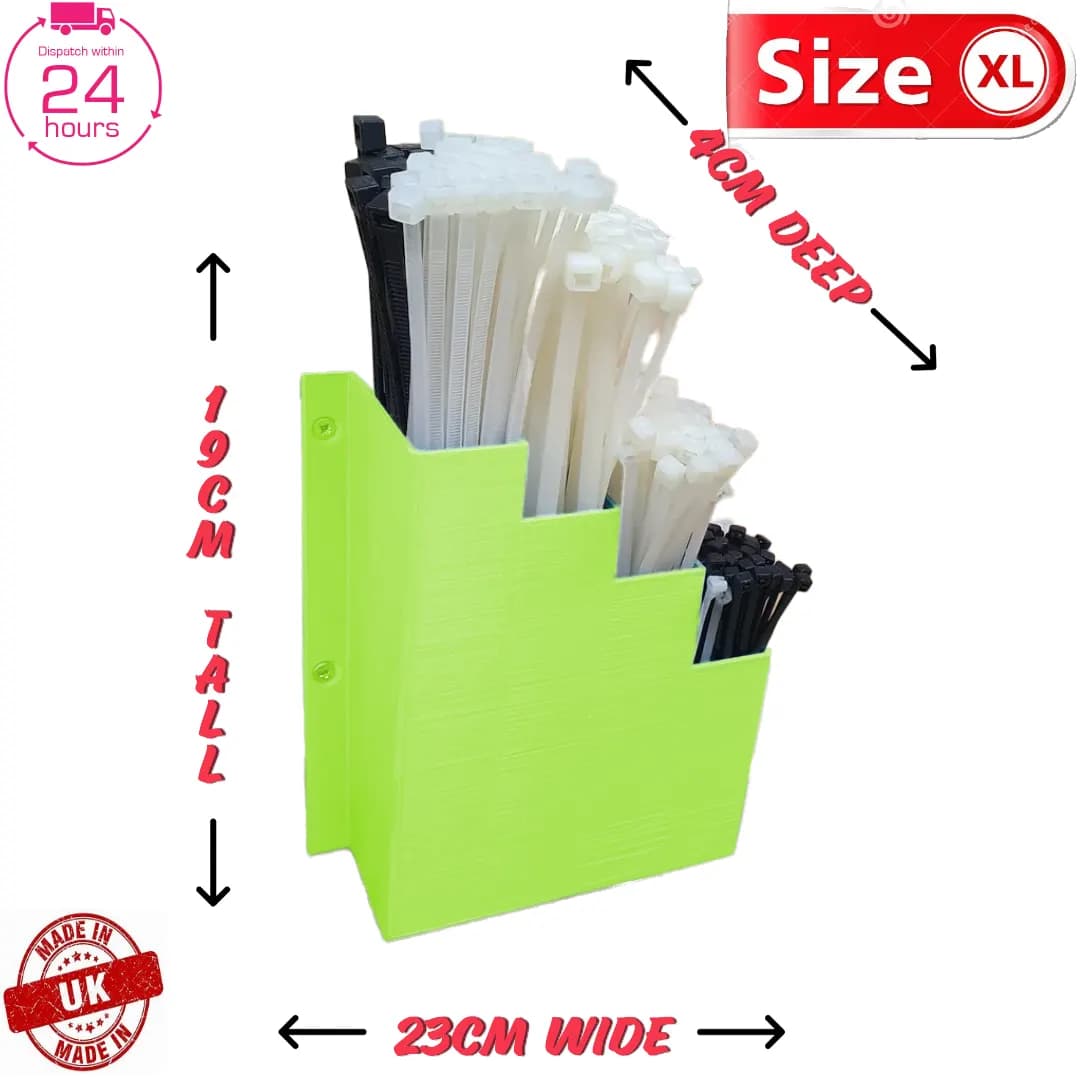 Extra large Cable Tie Holder Zip Storage Rack Wall Mount Organiser Ryobi Green