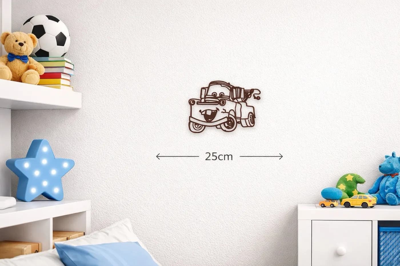 Mater Tow Truck 3d Print Wall Art Disney Cars Inspired Kids Bedroom Decoration