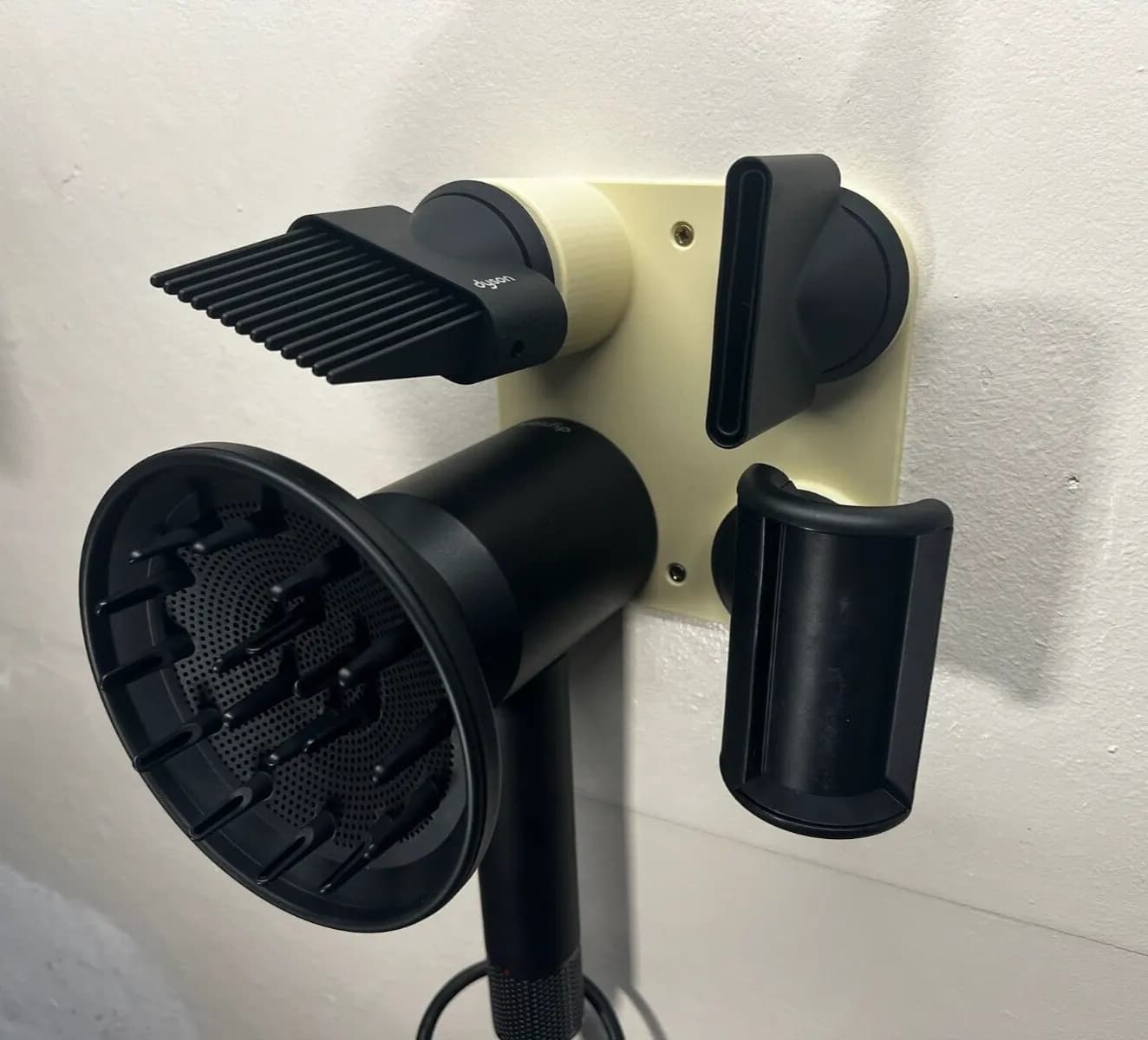 Wall Mount Bracket Stand Holder for Dyson Supersonic Hair Dryer Beige
