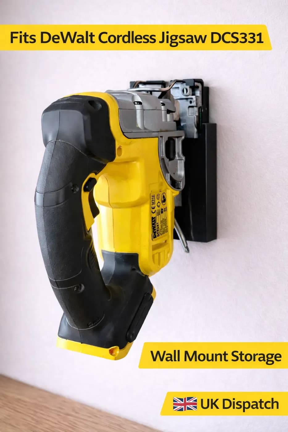 Wall Mount for Dewalt DCS331 Brushless Top Handle Jigsaw Hanger Bracket Van UK